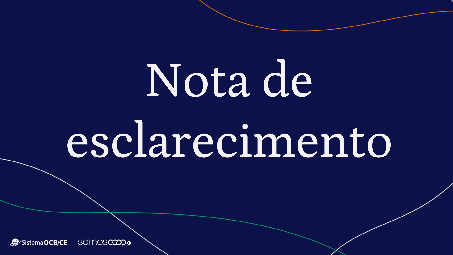 NOTA DE ESCLARECIMENTO - Sistema OCB/CE